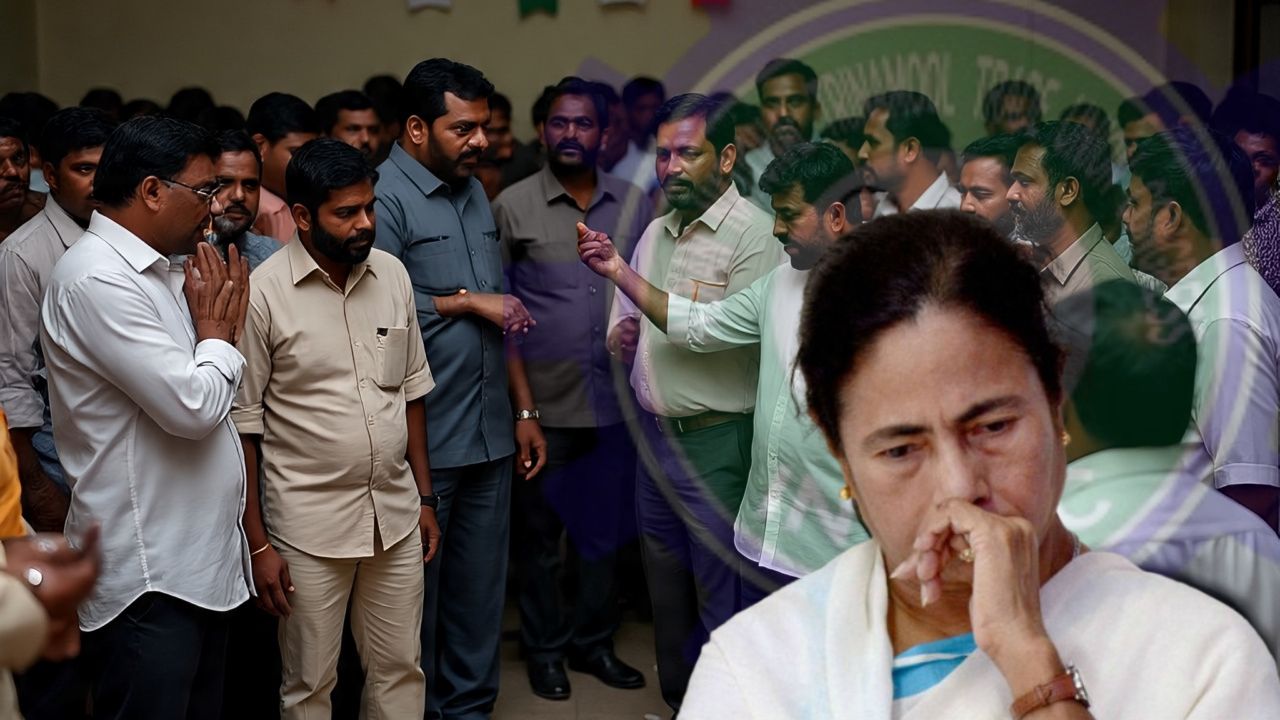 শ্রমিক সংগঠনের (INTTUC) বৈঠক থেকে হাতাহাতি