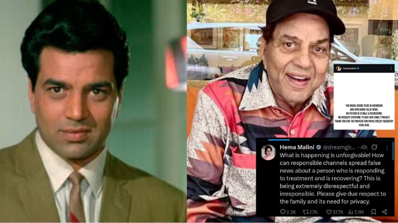 Esha Deol and Hema Malini dismiss Dharmendra's death news