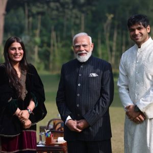 Modi at Neeraj Chopra Reception