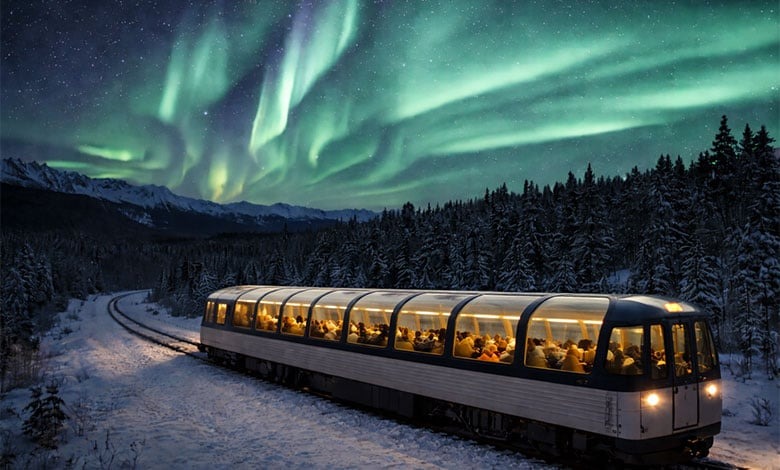 Panoramic Night Train
