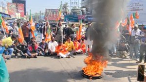 BJP Protest on Suvendu car attack