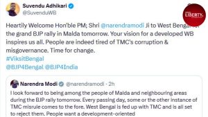 Prime Minister on a visit to Bengal