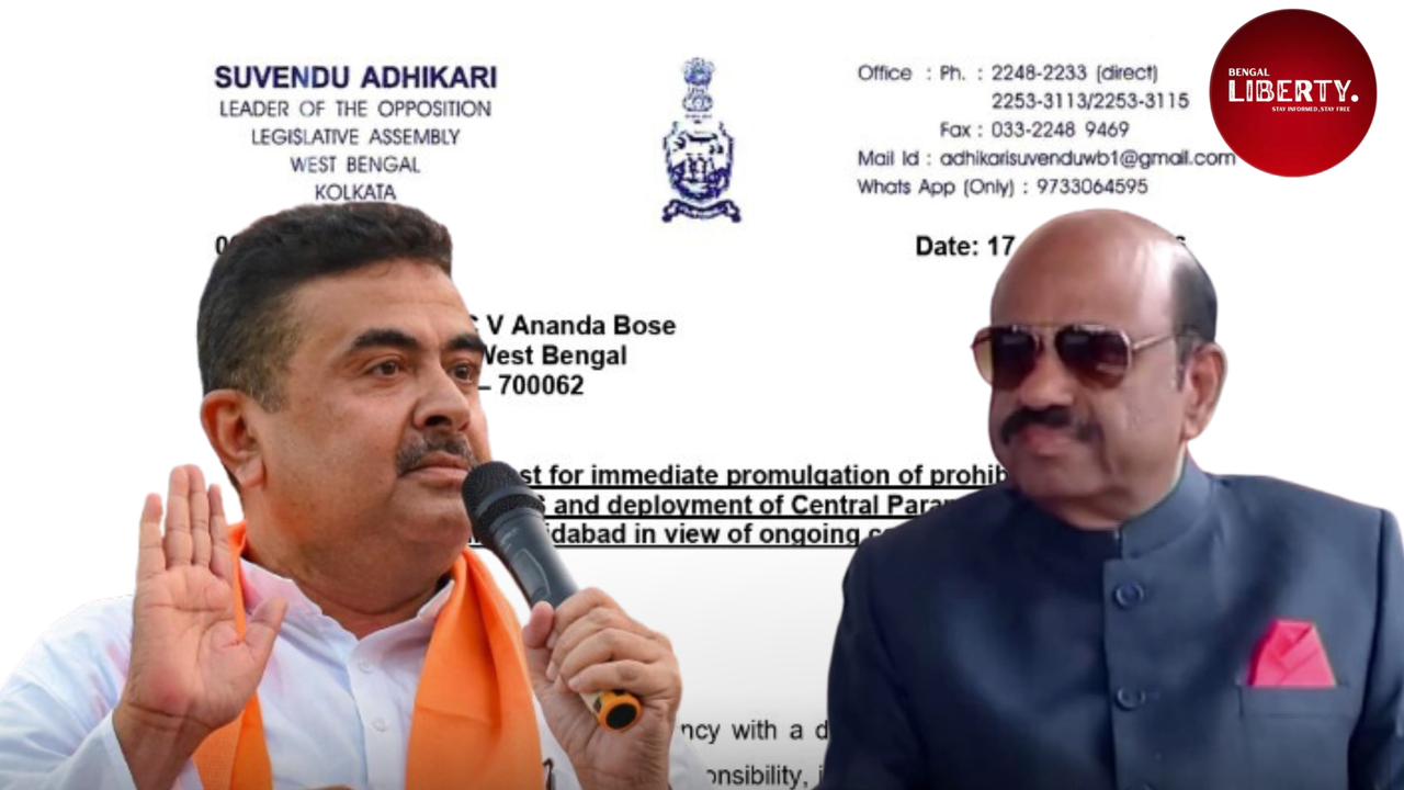 Shubhendu Adhikari Letter to Governor