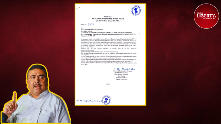 Suvendu Adhikari Police Notice