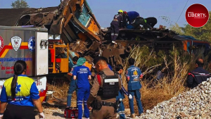 Terrible train accident in Thailand