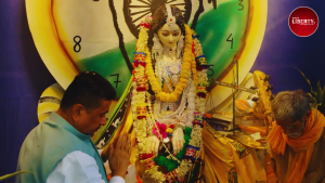 Suvendu at Bhowanipore Saraswati Puja Visit