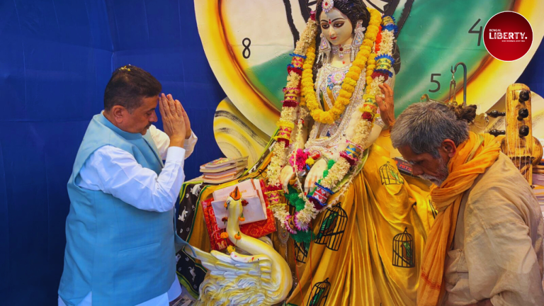 Suvendu at Bhowanipore Saraswati Puja Visit