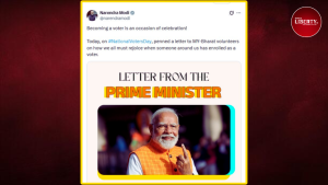 PM Modi message on National Voters Day