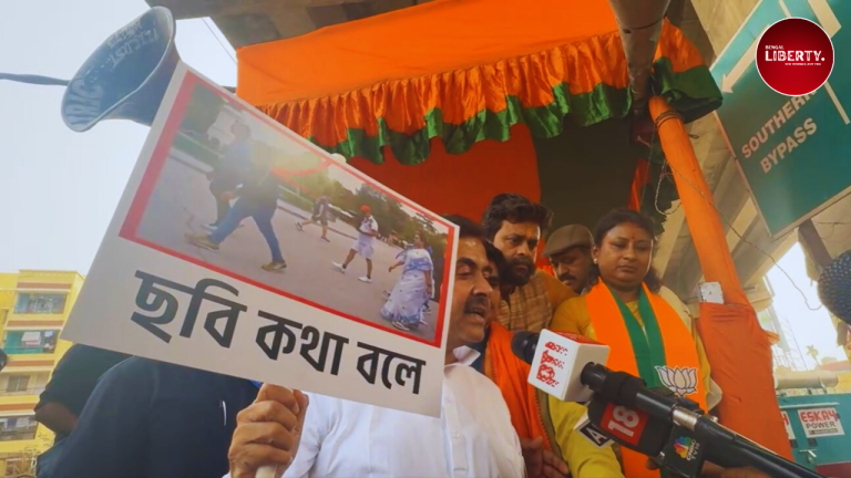 Suvendu Protest on Anandanpur Fire Incident