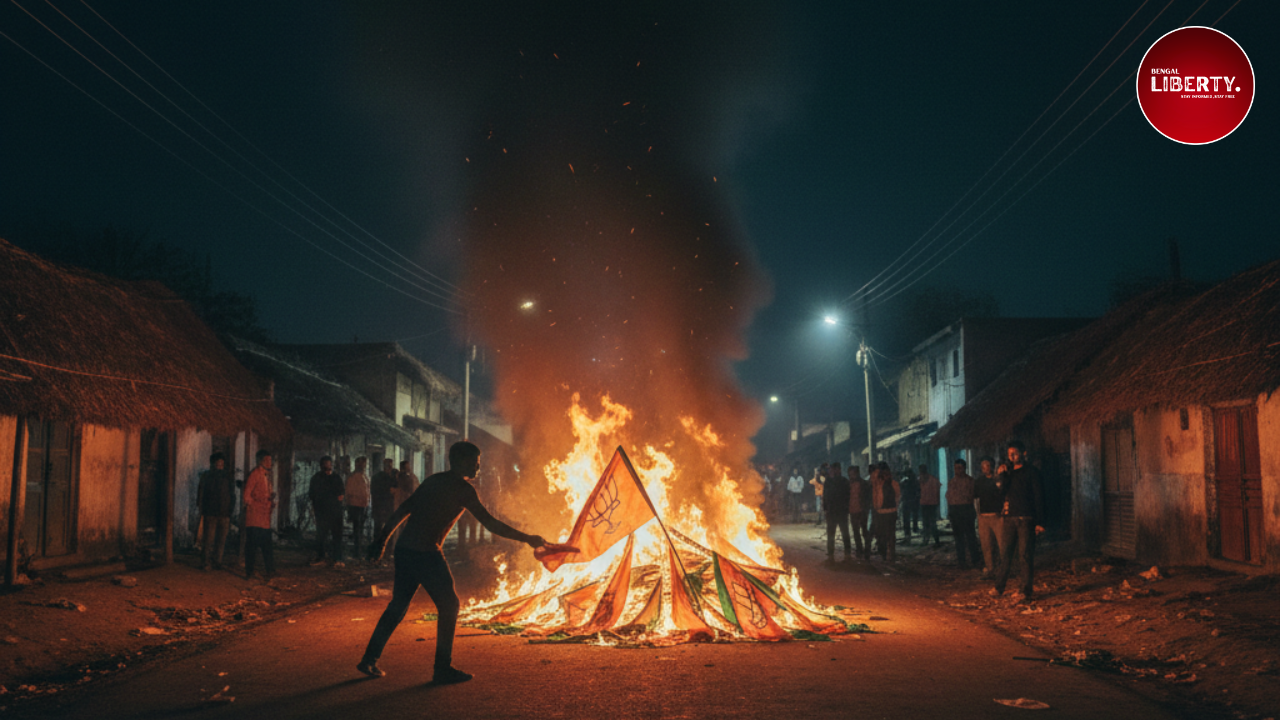 BJP Flag Burning Rampurhat