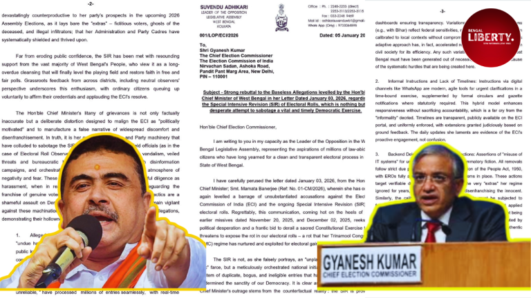 Suvendu Letter to CEC on SIR