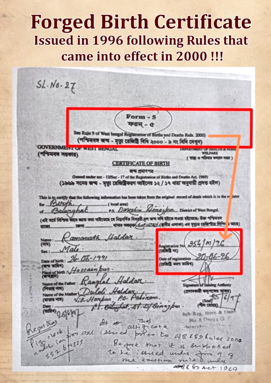 Gazole Birth Fraud Allegations