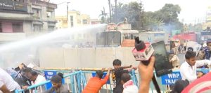 Phulbari protest pregnant tribal woman