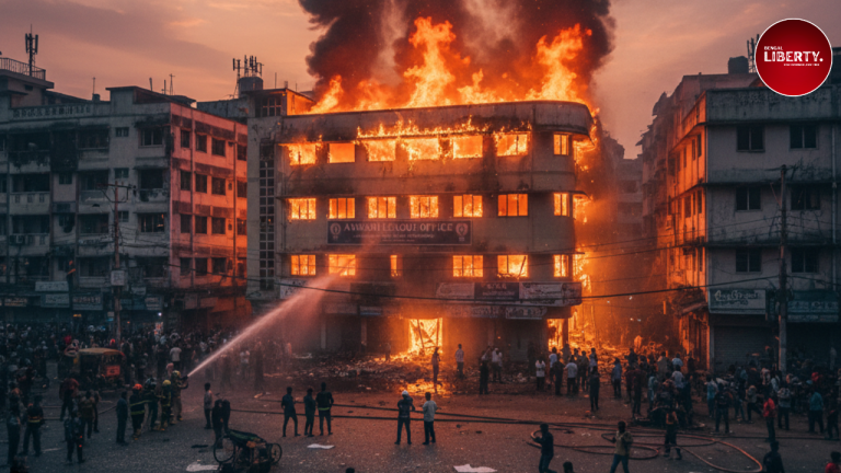 Awami League Office Fire