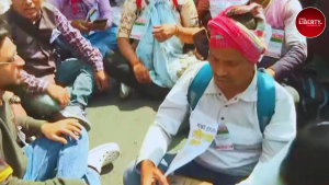 Job seekers agitation Bikash Bhavan