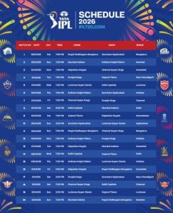 IPL 2026 schedule