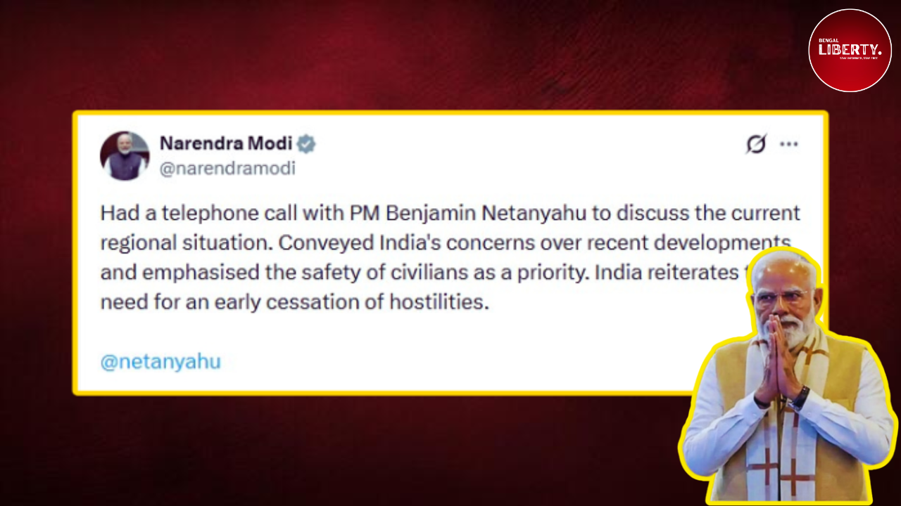 PM Modi Netanyahu Phone Call