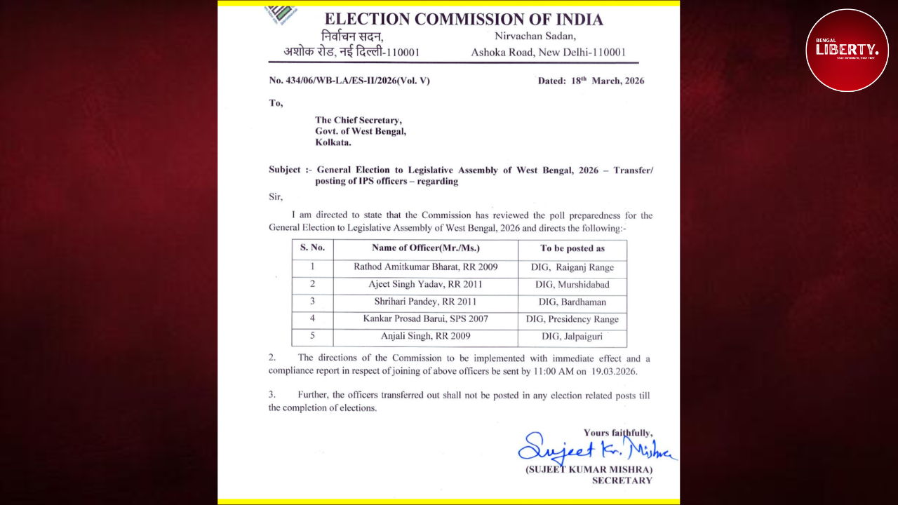 EC Police Transfer Bengal
