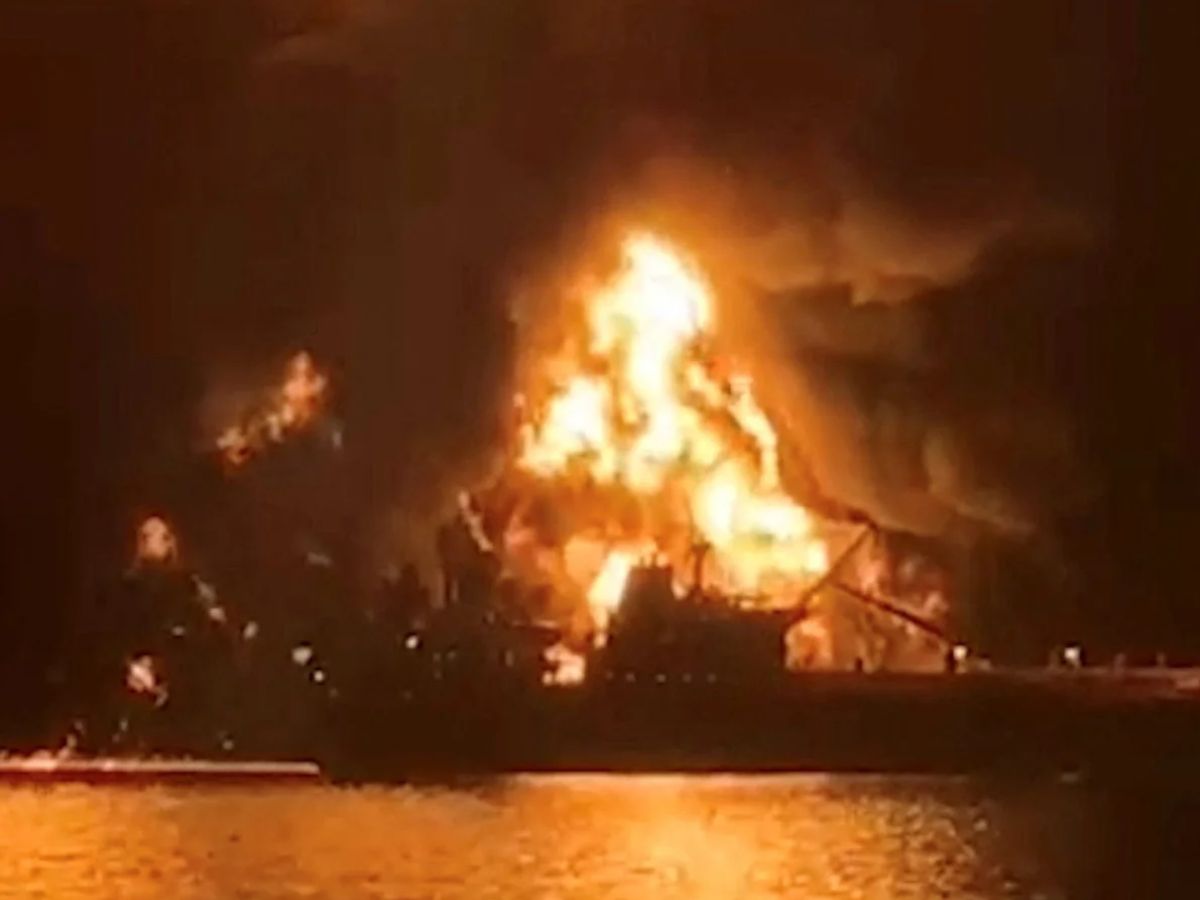 Oil Tanker Explosion Near Iraq Coast