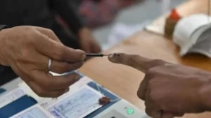 woman polling station