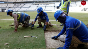 Stadium workers protest: